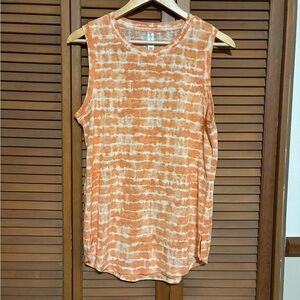 Athleta Orange Tie-Dye Tank Top
